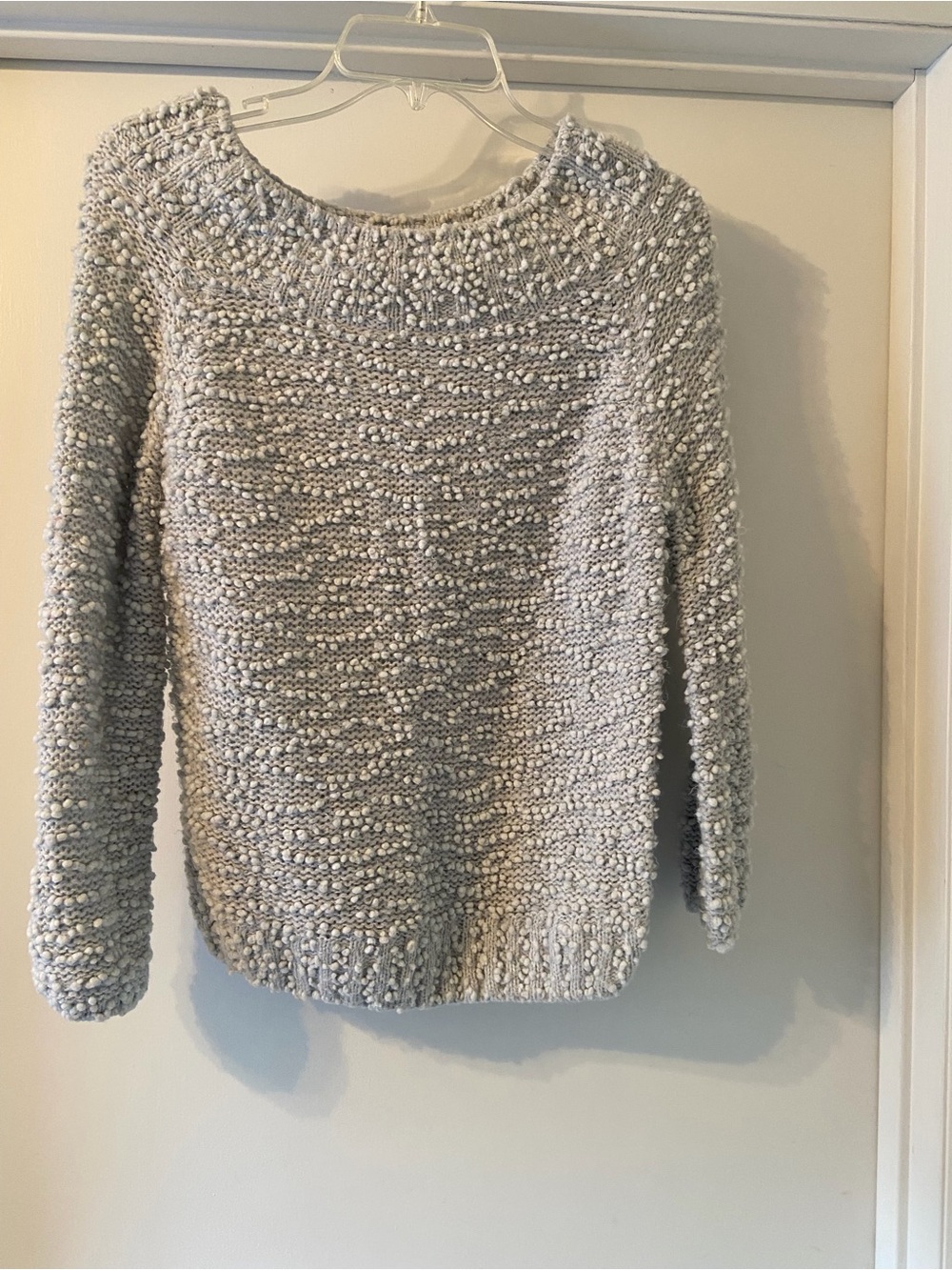 Billabong Women's Scoop Neck Chunky Knit Sweater in Light Gray